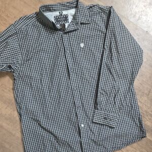 ARIAT Pro Series Black and‎ White Plaid Shirt Sz XL